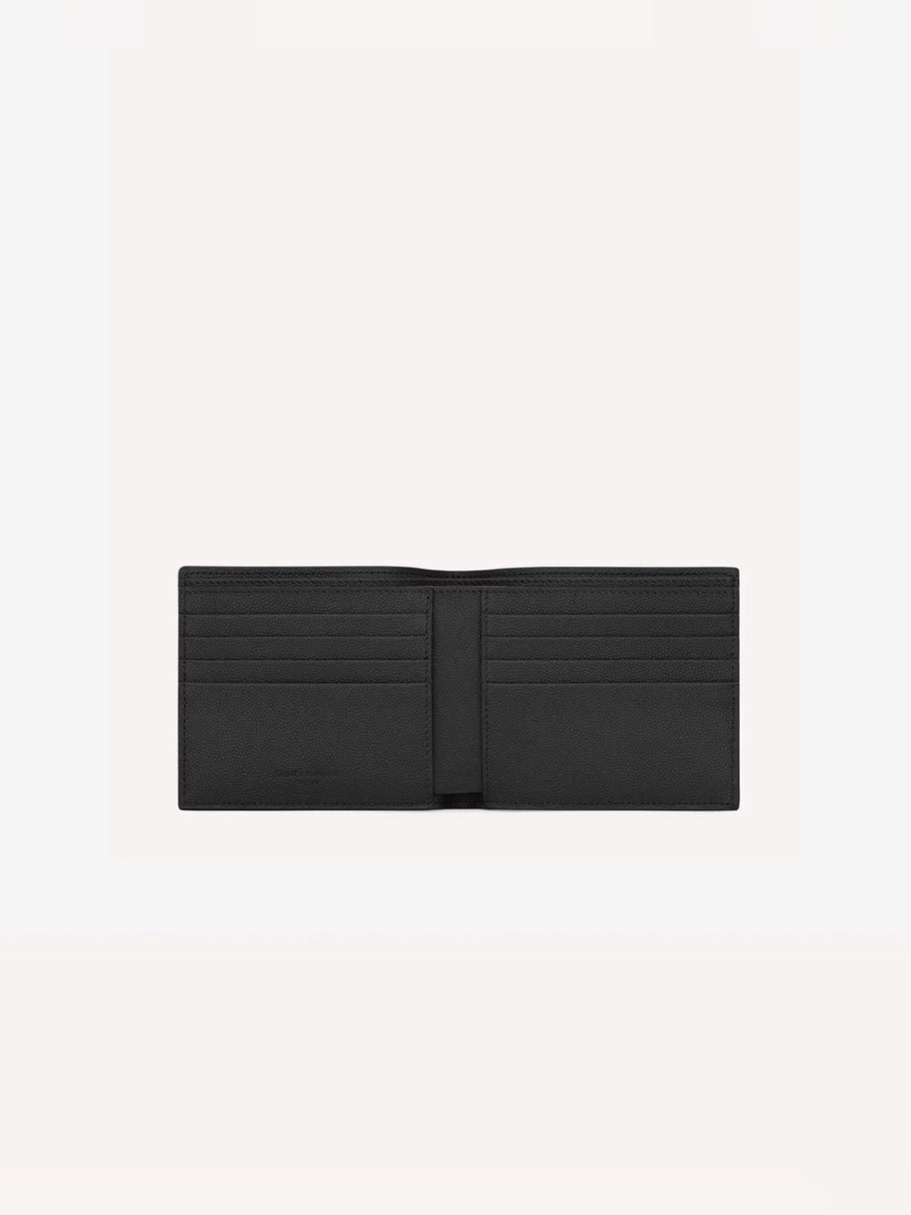 Saint Laurent Black Pebbled Leather Card Sleeve - Picture 2 of 5